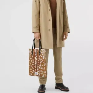 Burberry Сумка-шоппер из нейлона и холста, женская, многоцветная