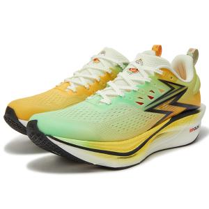 Обувь для бега Flame 3 ET с противоскользящей подошвой, устойчивые к истиранию, дышащие низкие кроссовки Unisex Mismatched 361°, зеленый/желтый
