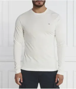 Лонгслив slim fit Gant, белый