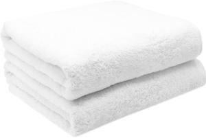 Комплект из 2-х банных полотенец, хлопок, 100х150 см, белый Zollner