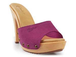 Сандалии Candie's Viviana OMG Platform Sandal, Fuchsia Suede