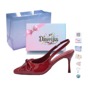 Туфли на высоком каблуке Dawei's House с бантом для женщин — красная коробка с бантом [подарок в комплекте], цвет Red Bowknot Box[Gift Included]