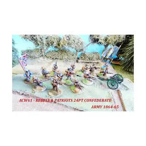 Повстанцы и патриоты - 24-точечная армия Конфедерации, 1864–1865 гг., American Civil War - Confederate Army (28mm)