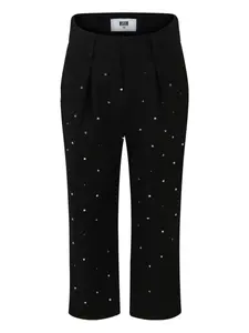 Декорированные брюки со складками MSGM Kids, черный