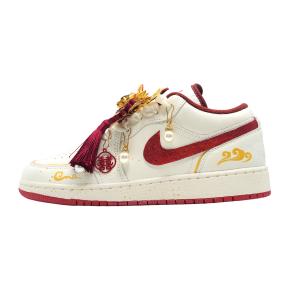 Кроссовки Air 1 Snow Plum Blossom устойчивые к истиранию низкие винтажные баскетбольные unisex Jordan, золото