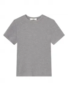Футболка с короткими рукавами в рубчик FRAME, серый
