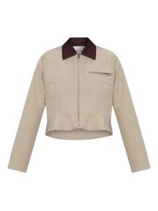 Укороченная куртка на молнии спереди JW Anderson, нейтральный