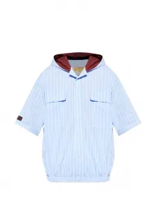 Полосатая рубашка с капюшоном Pdf, синий
