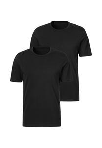 Футболка мужская, 2 шт. – базовая, с круглым вырезом, однотонная s.Oliver, черный