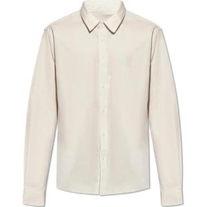 Рубашка с длинным рукавом с вышитым логотипом Ami AMIPARIS, Chalk