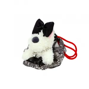 Плюшевый кулон щенок вест хайленд уайт терьер высота 13см LALABABY, черный