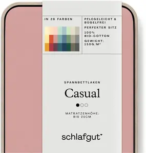 Schlafgut приталенная простыня "CASUAL и т.п. по размеру. 90х200 90-100х190-200 см, 1 шт., фиолетовый