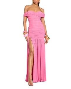 Платье Clementine с открытыми плечами и сетчатыми вставками Retrofete, розовый