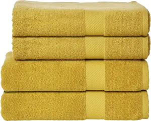Done. набор полотенец "Делюкс", (комплект, 4 шт., 2 полотенца для рук (50х100 см) - 2 полотенца для душа (70х140 см), гостиничного качества из высококачественной крученой махры (4 шт.), цвет goldfarben