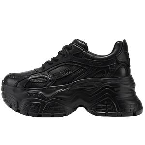 GG-CC GG CC Спортивные повседневные туфли на платформе с эффектом увеличения роста низкие массивные кроссовки женские - черные, цвет Black