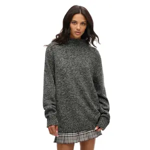 Свитер Superdry 90S Pluse Size high neck, серый