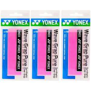 YONEX Лента для рукоятки бадминтонной ракетки rose red keel полиуретановая тонкая упаковка 3 шт