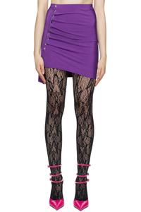Облегающая мини-юбка Rabanne, фиолетовый