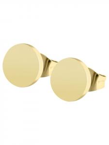 Adeliás Женские серьги - серьги-гвоздики из нержавеющей стали в золотом исполнении