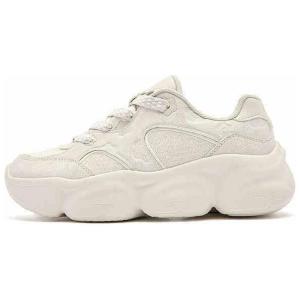 QIAODAN Elf Meow TD. Низкие повседневные туфли с противоскользящим и износостойким покрытием. Женские бежевые