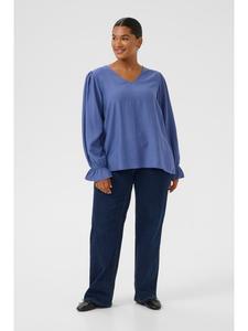 KAFFE curve Блузка с длинными рукавами KCrya, стандартный крой, цвет Ensign Blue CC