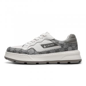 Нескользящие низкие кроссовки для скейтбординга унисекс CROWN, White Gray