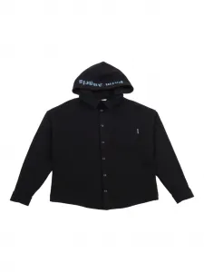 Рубашка с капюшоном Palm Angels Kids, черный