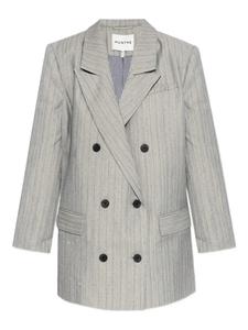 Двубортный блейзер в тонкую полоску MUNTHE, серый