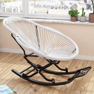 Fantasy Кресло-качалка из ротанга, обновленная модель x-type, белое