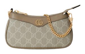 Ophidia Canvas With Leather Finish Мини-сумка через плечо женская бежевая GUCCI