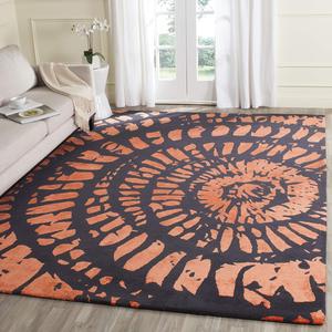 Ковер SAFAVIEH, 244 x 305 см, - коллекция Capri - большой - Steel & Blue, ручная работа из шерсти, идеально для гостиной, спальни, офиса, столовой (CPR411B)