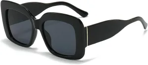 Прямоугольные солнцезащитные очки в крупной оправе для женщин, модные ретро-очки, очки для мужчин и мужчин, унисекс 8310 Melrose, Black