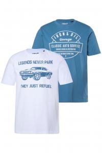 Men Plus Футболка в цвете Night Blue, White