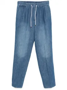 Джинсы со складками Brunello Cucinelli, синий