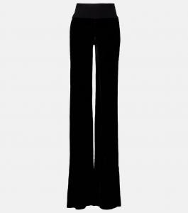 Брюки с широкими штанинами из крепа Bias cady Rick Owens, черный