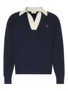 Свитер с вышитым логотипом Calvin Klein Jeans, синий