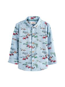 Рубашка на пуговицах классического кроя Next, синий