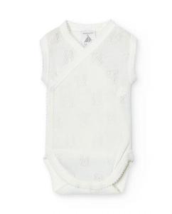 Набор из 2 ажурных детских боди без рукавов с мишками Babidú, бежевый