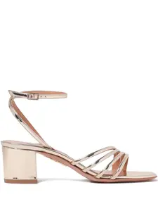 Босоножки Latour на каблуке-«рюмочке» высотой 50 мм Aquazzura, золотой