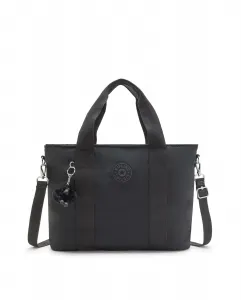 Большая женская сумка через плечо Kipling с выдвижным ремнем черного цвета, черный