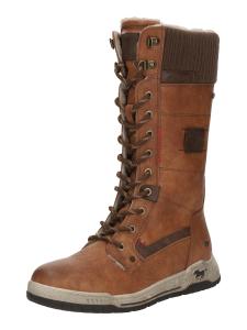Ботинки на шнуровке MUSTANG, Brown/Cognac