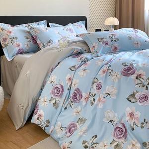 LUOLAI HOME Комплект постельного белья 4 предмета, размер простыни 200 см, цвет Chunjianlan