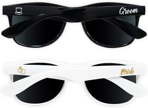 Солнцезащитные очки для жениха и невесты — набор из 2 пар, свадебный сувенир | Подарок на медовый месяц, годовщину свадьбы, памятный подарок, мальчишник, девичник, свадебный подарок, Black