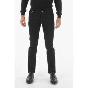 ID LUXURY DENIM 5 карманов эластичные хлопковые джинсы Corneliani, Black