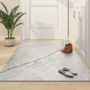 AOVOC Ковер 60х120 см для прихожей/кухни, моющийся ПВХ, с вертикальным узором, можно обрезать