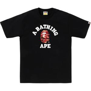 Футболка Bape с камуфляжем пальмовых листьев College Tee A BATHING APE, черный