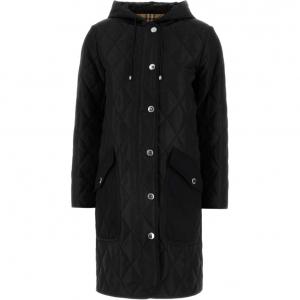 Burberry Стеганая куртка с капюшоном, Black