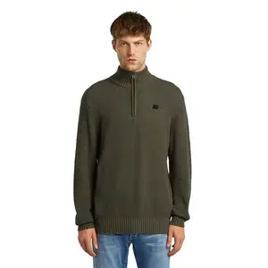 Свитер G-Star Honey Comb с половинной молнией, серый