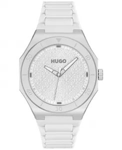 Мужские часы Grail Light Quartz White Silicone, 42 мм Hugo Boss