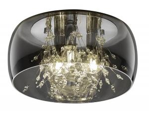 Потолочный светильник MeineWunschleuchte Schirm Rauchglas - Kristall, серый - дымчатое стекло - 34 x 17 x 34 см